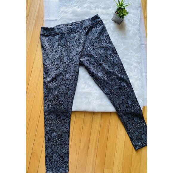 Serra Women's Black Patterned Leggings XL - Picture 1 of 2